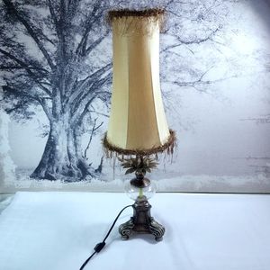 Eclectic Glass Globe Table Lamp & Shade
